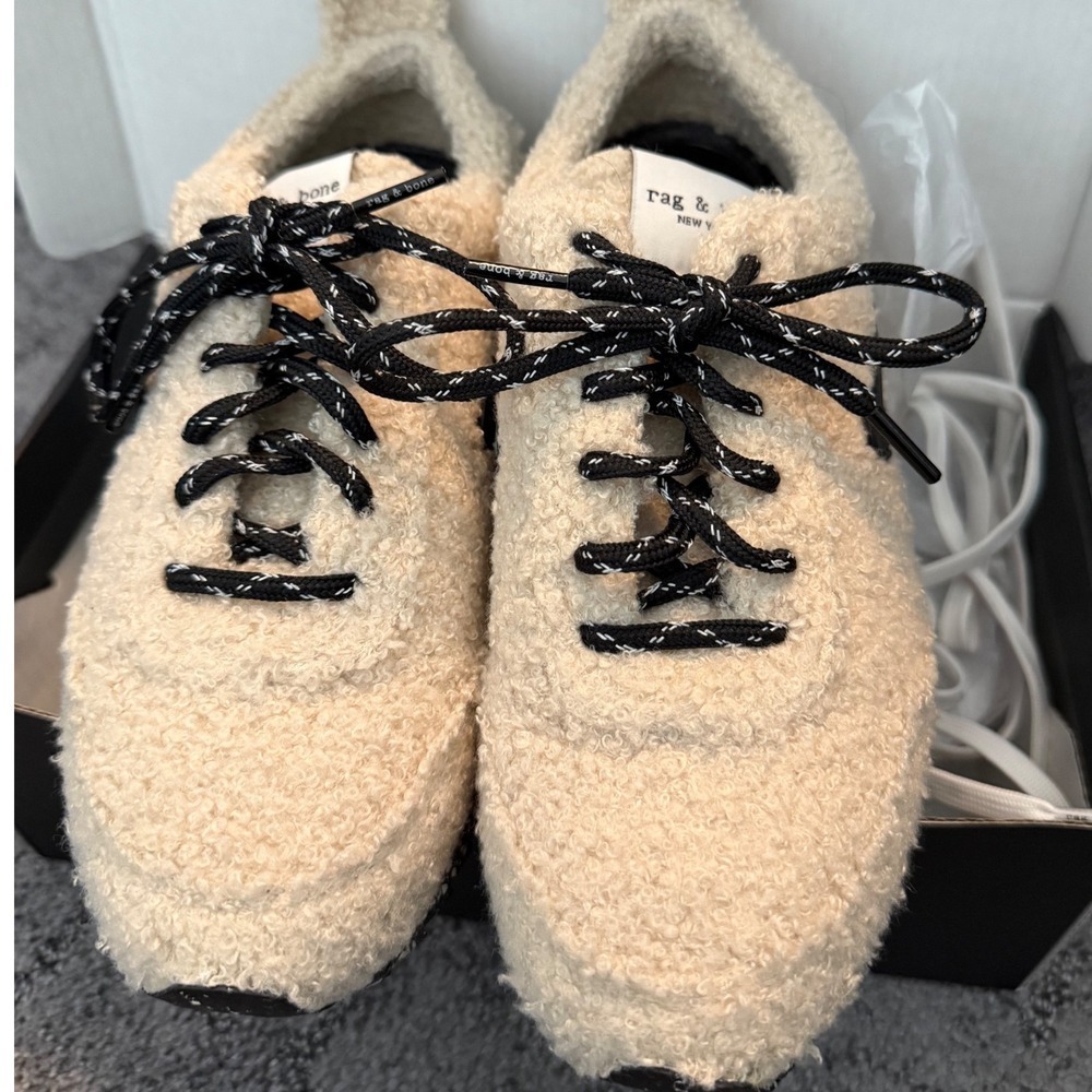Rag Bone New York Retro Runner Shearling Sneakers Women's 6.5